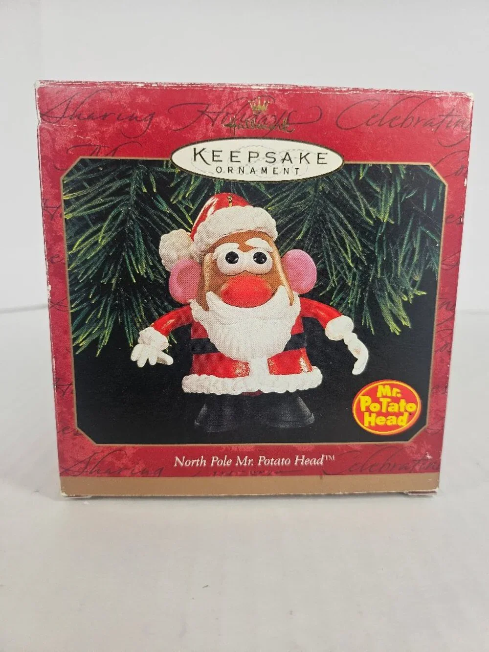 Vintage 1999 Hallmark Keepsake Ornament North Pole Mr Potato Head Santa